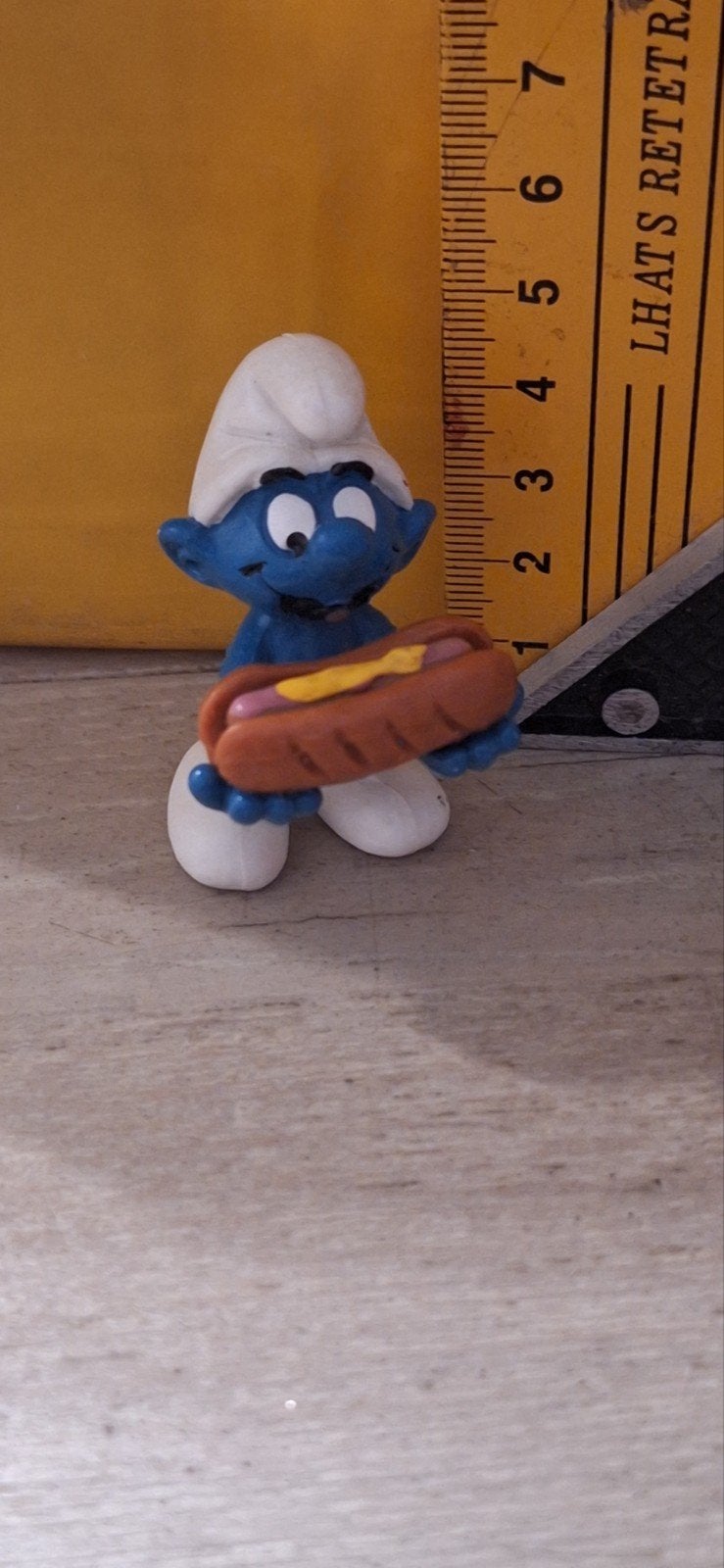 Smurf met Hotdog Schleich peyo (28.5), Overige Smurfen, ., Schleich, Ophalen of Verzenden