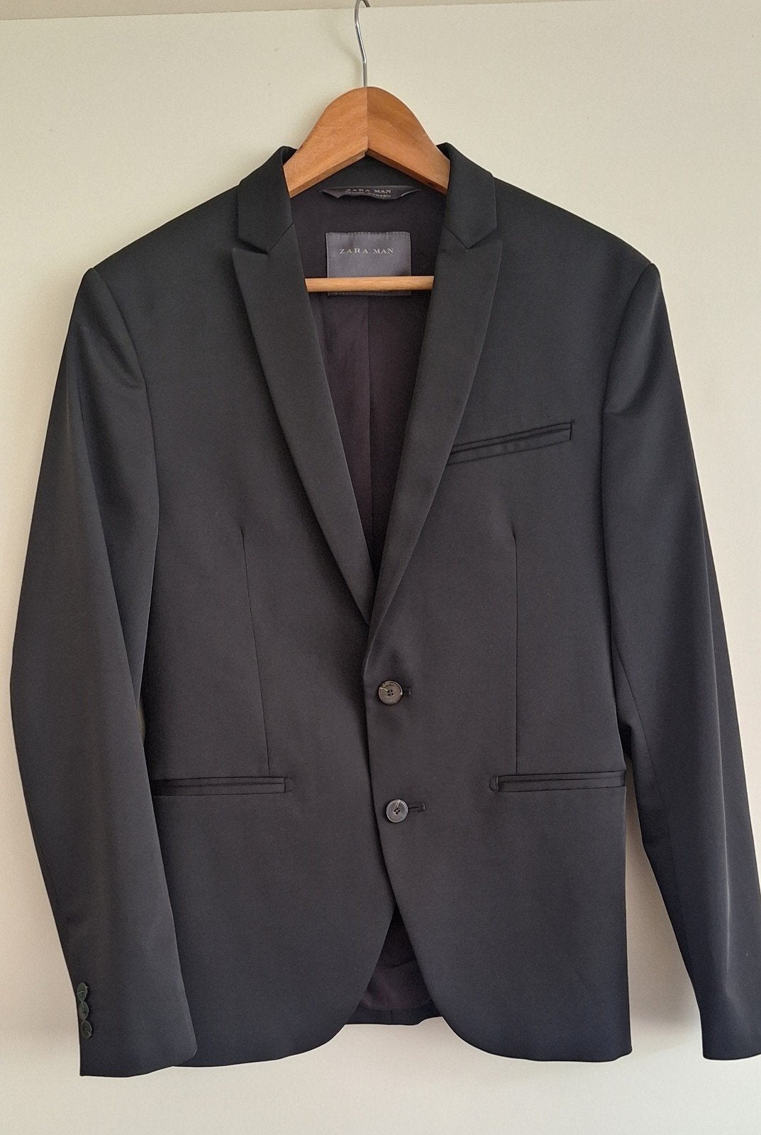 Zara Man Zwart colbert - Maat 46 (S), Zwart, Ophalen of Verzenden, Zo goed als nieuw, Zara Man