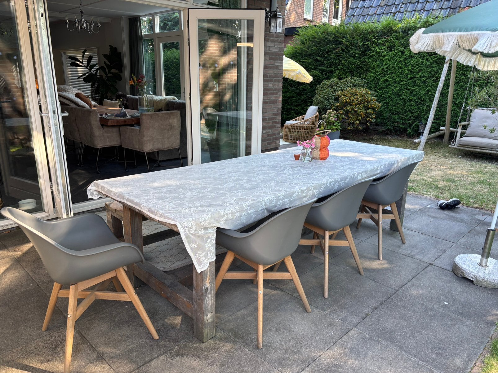 Tuinset, Ophalen, Gebruikt, Steigerhout, Bank