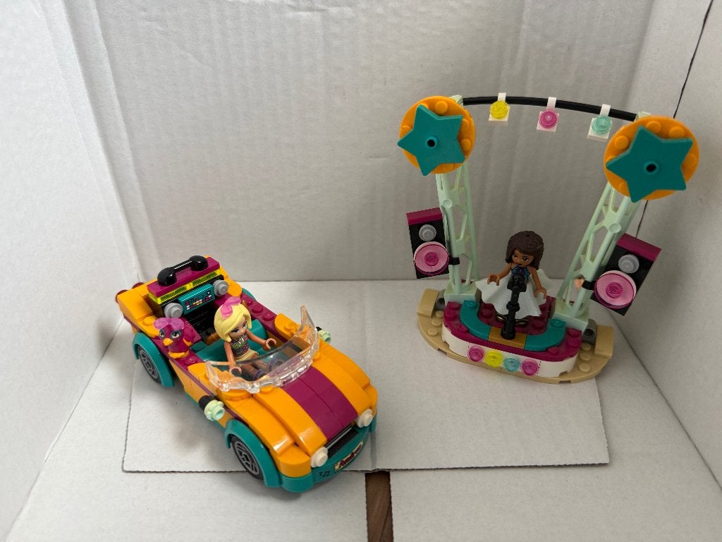 LEGO Friends 41390 Andrea's auto en podium, Gebruikt, Lego, Friends, Ophalen of Verzenden