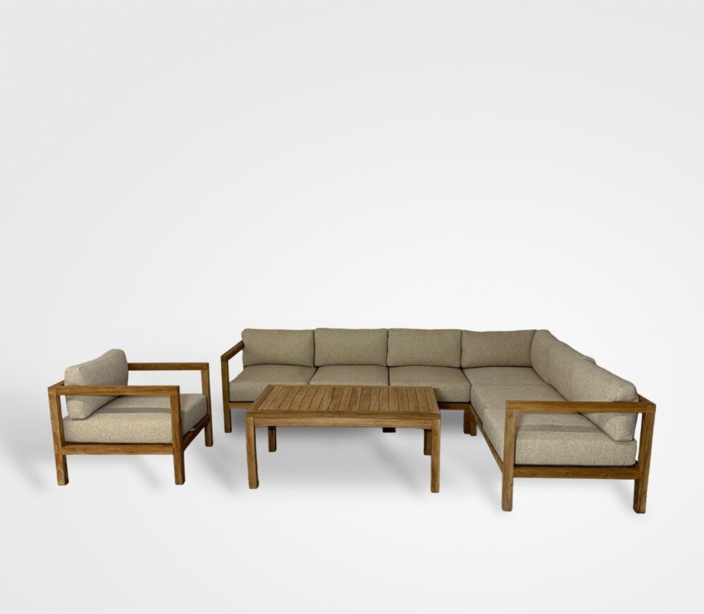 Hartman Adora 6-delige Loungeset - taupe- speciale prijs, Hartman, 6 zitplaatsen, Teakhout, Nieuw