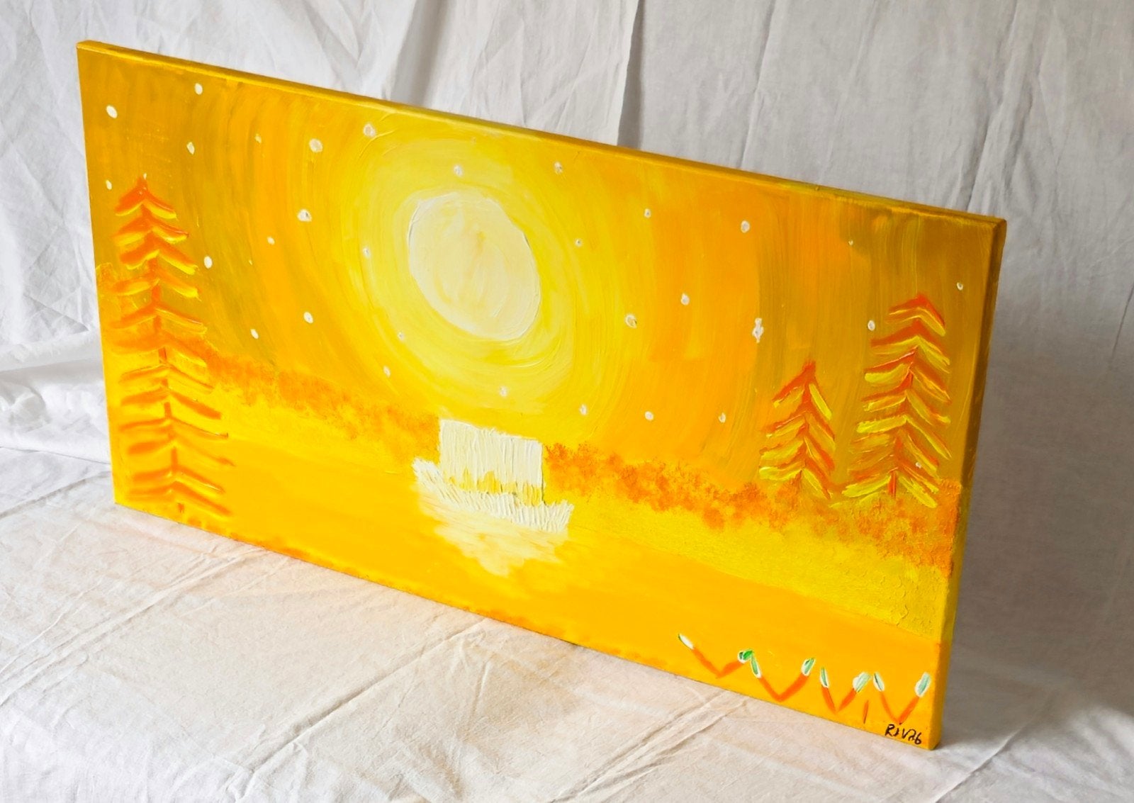 Schilderij 80 cm x 40 cm, Huis en Inrichting, Ophalen, Gebruikt