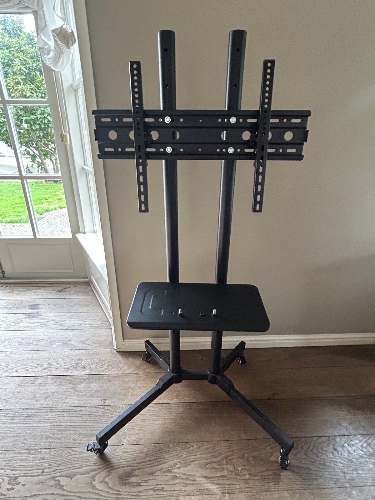 Verrijdbare TV Standaard - Zwart, Zo goed als nieuw, Ophalen, 50 tot 100 cm, Zo goed als nieuw, Metaal