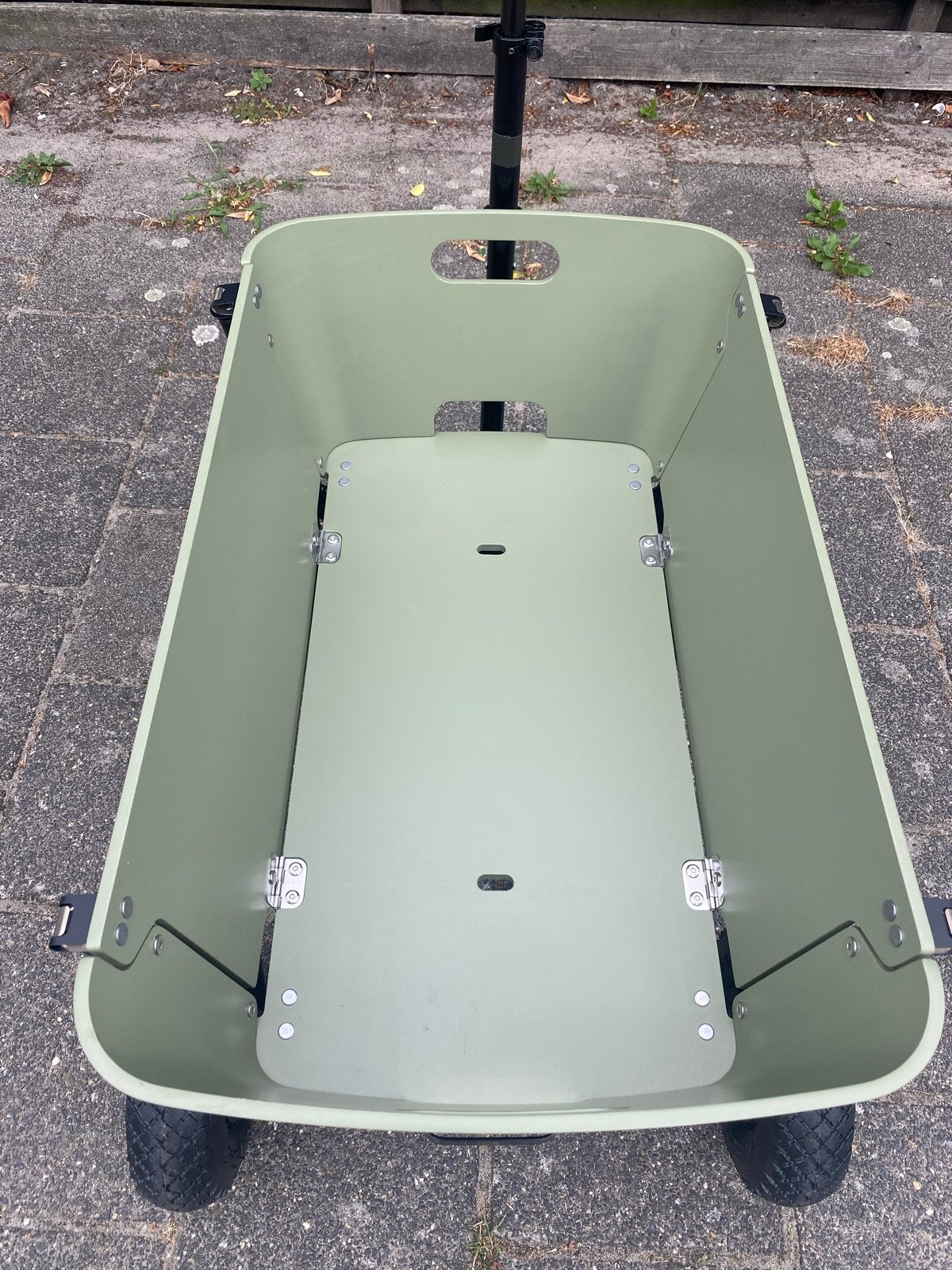 Jipfish bolderkar (stoer groen) met beschermmat en regenhoes, Caravans en Kamperen, Bolderkarren, Ophalen, Opvouwbaar, Zo goed als nieuw