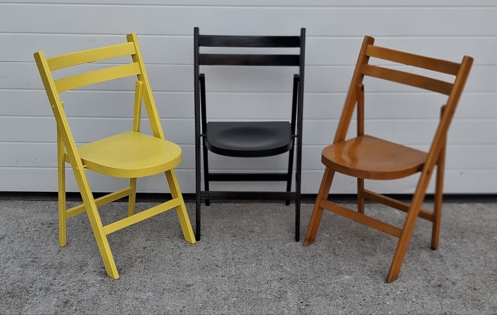 Mix 40 stuks klapstoelen hout Vintage opklapbare stoelen, Ophalen of Verzenden, Zo goed als nieuw, Hout, Vier