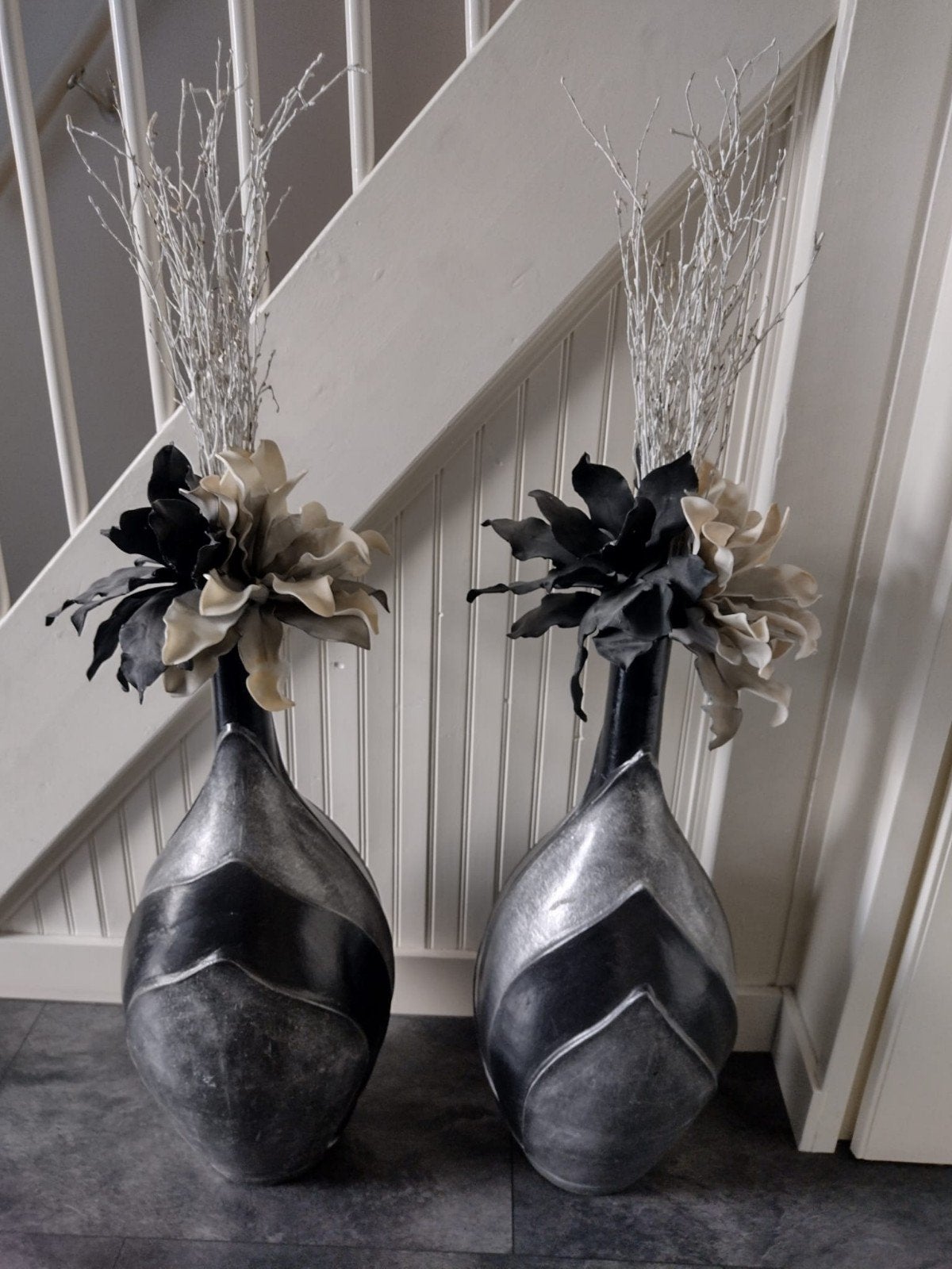 Design vazen, Ophalen, Natuurlijk materiaal, Inclusief decoratie, Zo goed als nieuw