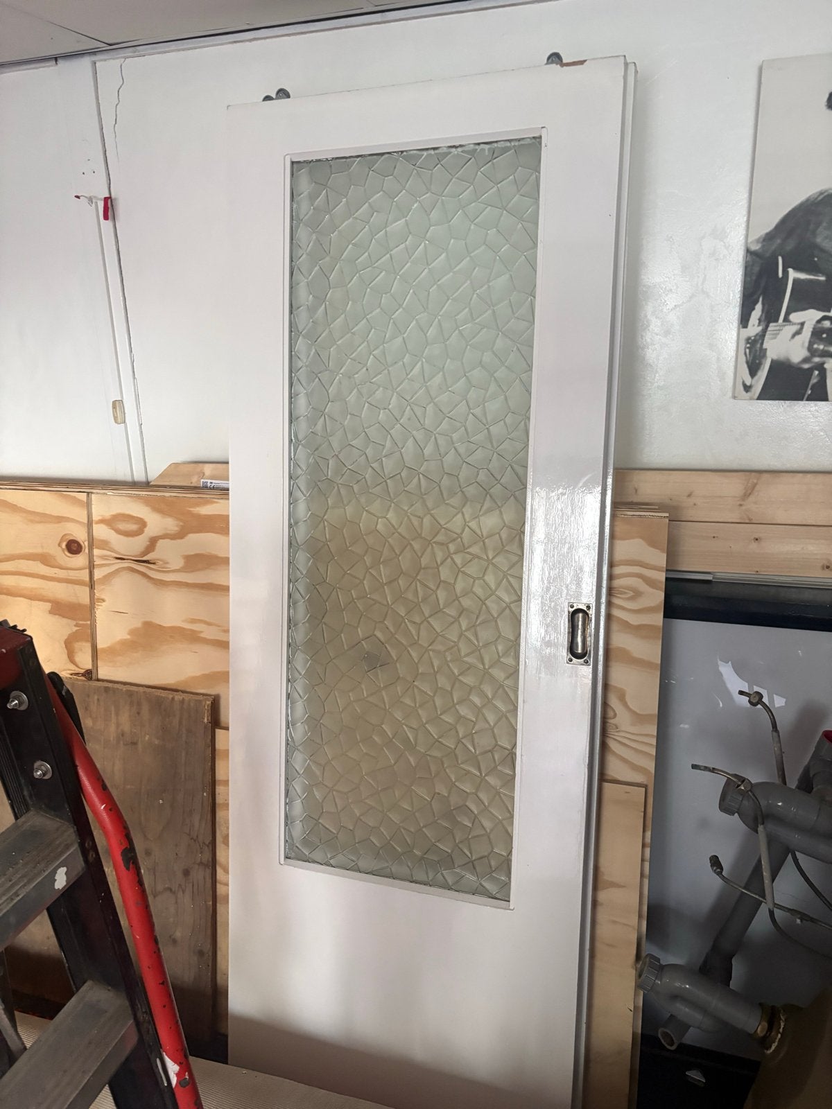Witte binnendeuren met glas - Schuifdeur, Ophalen, Gebruikt, Minder dan 80 cm, Binnendeur