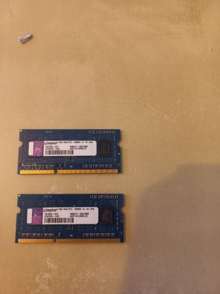 Kingston 2x 2GB DDR3 1333MHz SO-DIMM  laptopgeheugen getest, Computers en Software, RAM geheugen, Ophalen, Gebruikt, DDR3, 2 GB