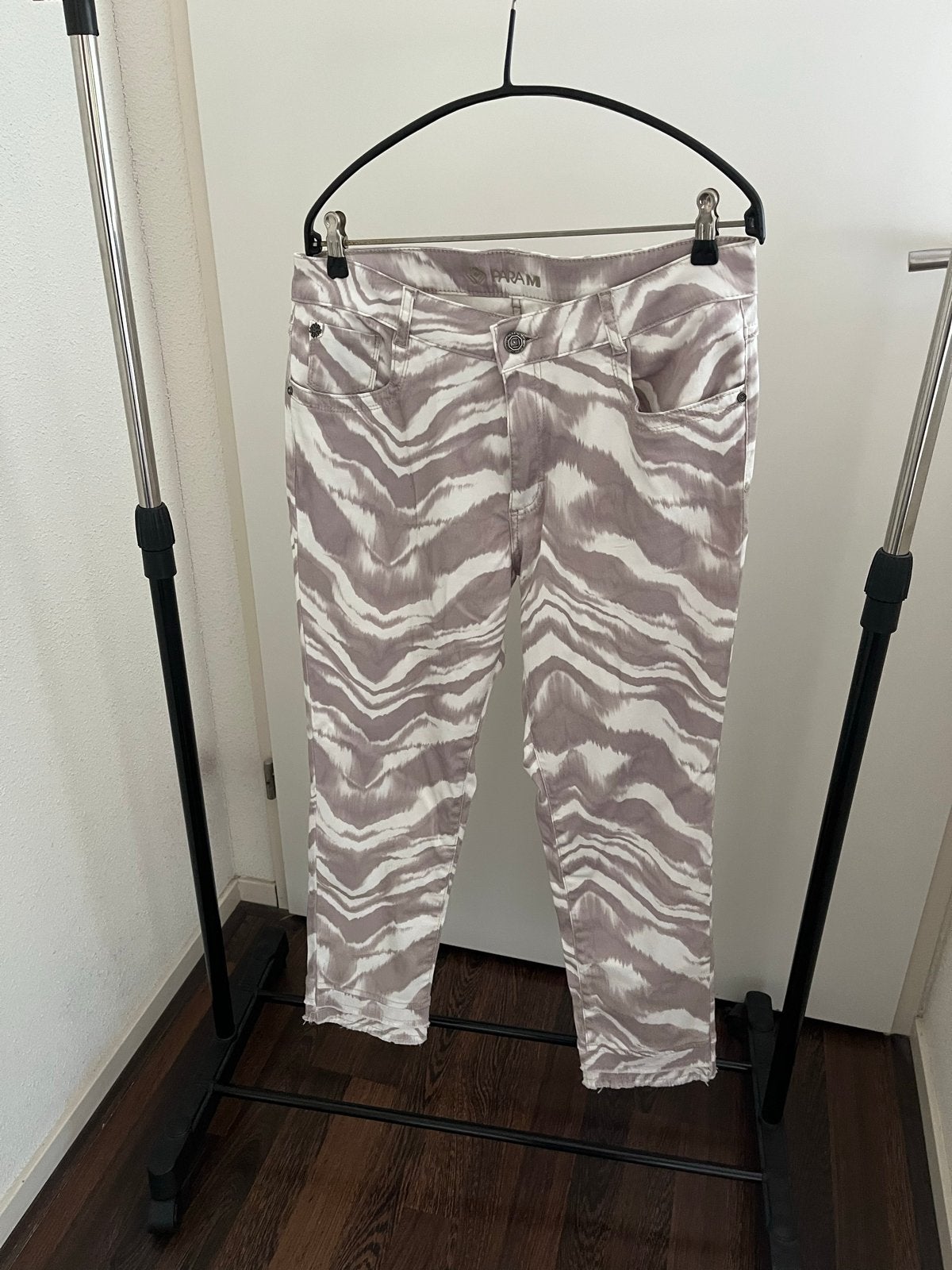 PARAMI Sanne Zebra Print High Waist Skinny Leg Broek, Kleding | Dames, Meerkleurig, Maat 42/44 (L), Ophalen of Verzenden, Zo goed als nieuw