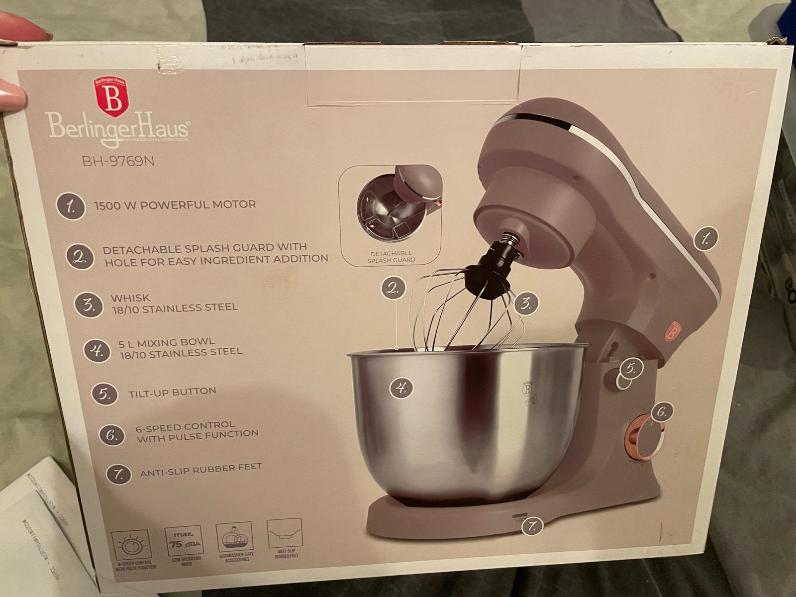 Berlinger Haus Keukenmachine BH-9769N Taupe - Nieuw in doos, Witgoed en Apparatuur, 4 liter of meer, Ophalen of Verzenden, Nieuw