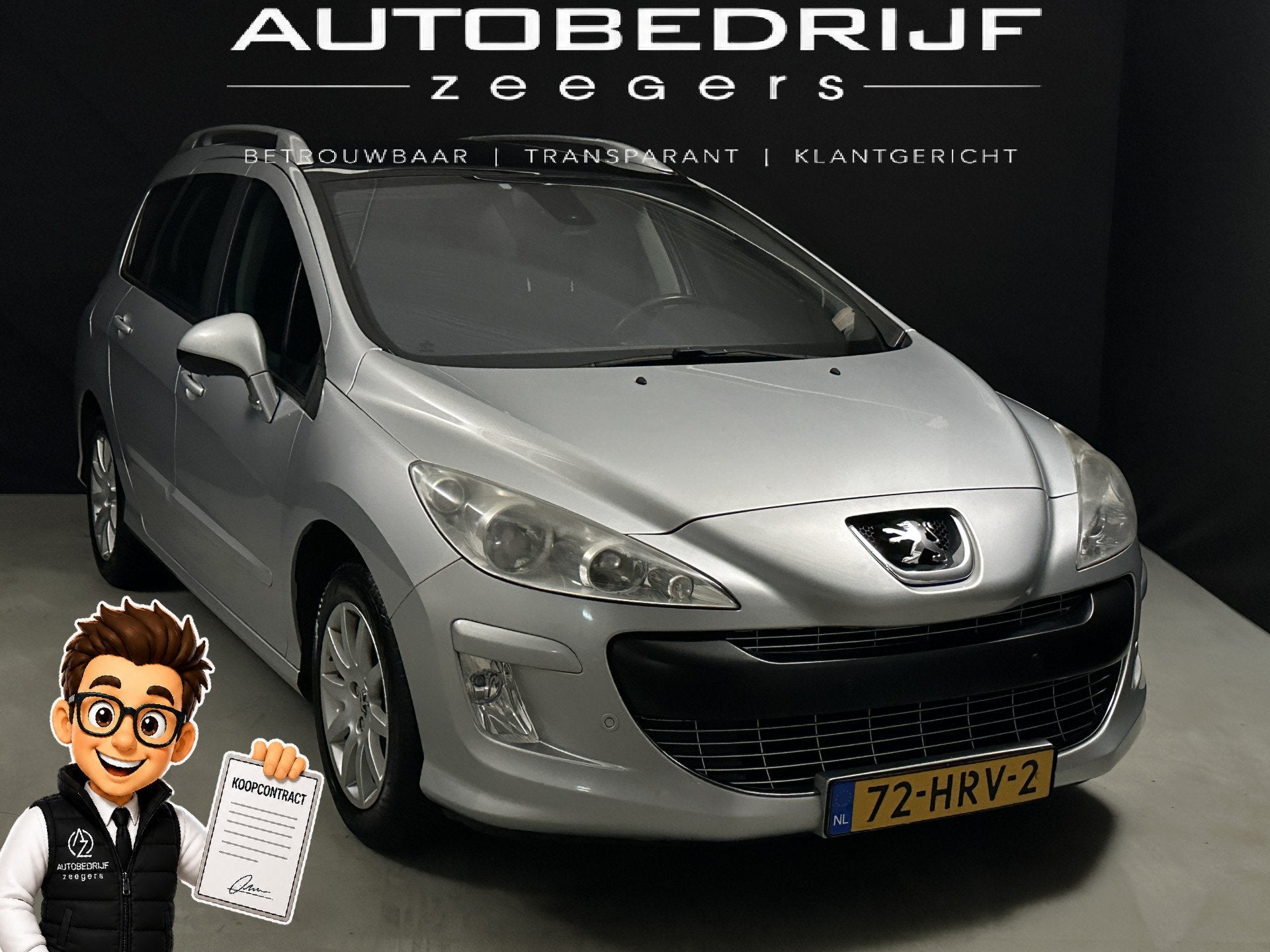 Peugeot 308 SW 1.6 VTi XS *Pano*AC*Navi*NAP* (bj 2009), Auto's, Voorwielaandrijving, Gebruikt, 4 cilinders, 1415 kg