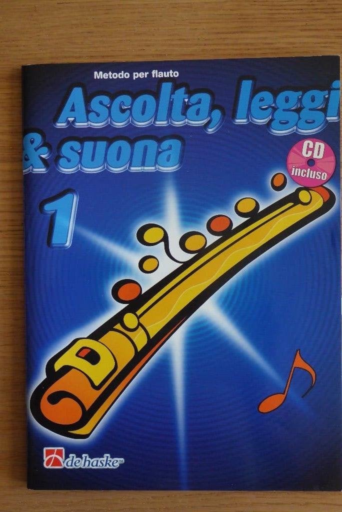 Ascolta, leggi & suona Motodo per flauto (incl. CD), Muziek en Instrumenten, Bladmuziek, Overige genres, Les of Cursus, Dwarsfluit of Piccolo