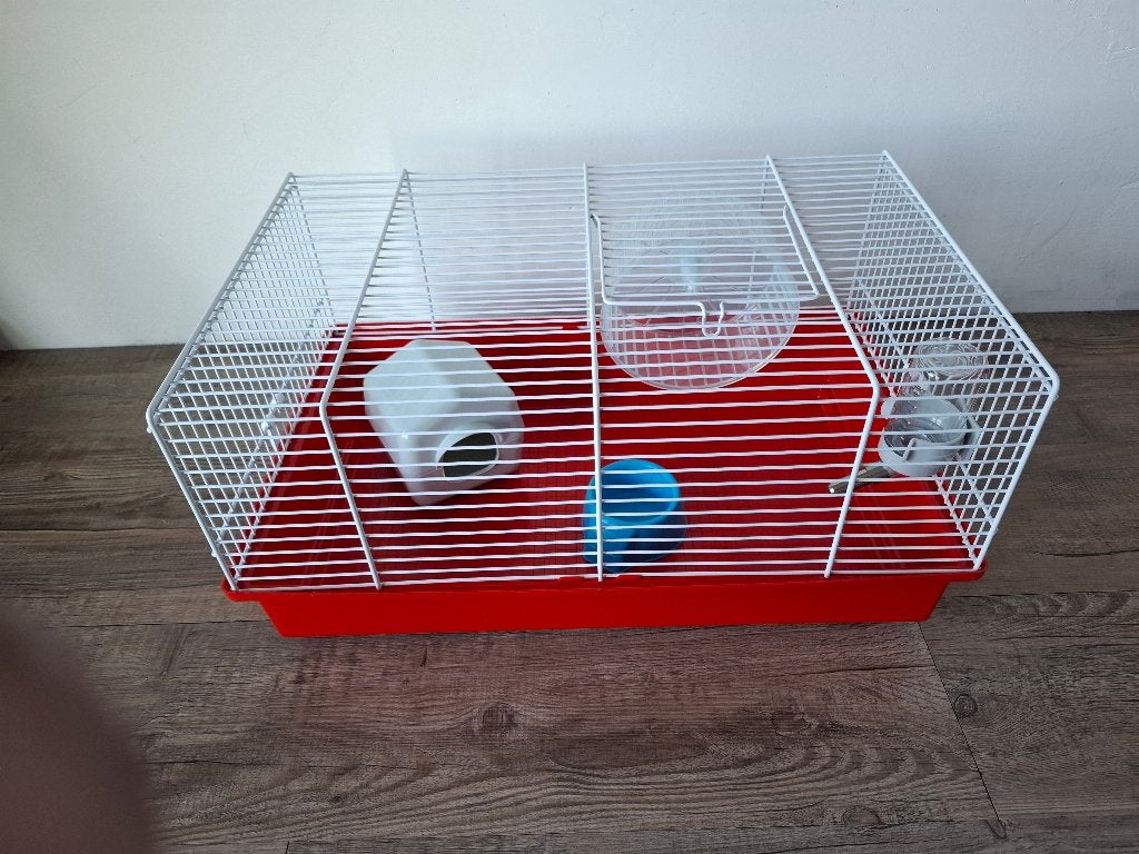 Nieuw Hamsterkooi 46x29x23 rechthoek met drinkbak voerbak, Minder dan 60 cm, Kooi, Ophalen of Verzenden, Hamster