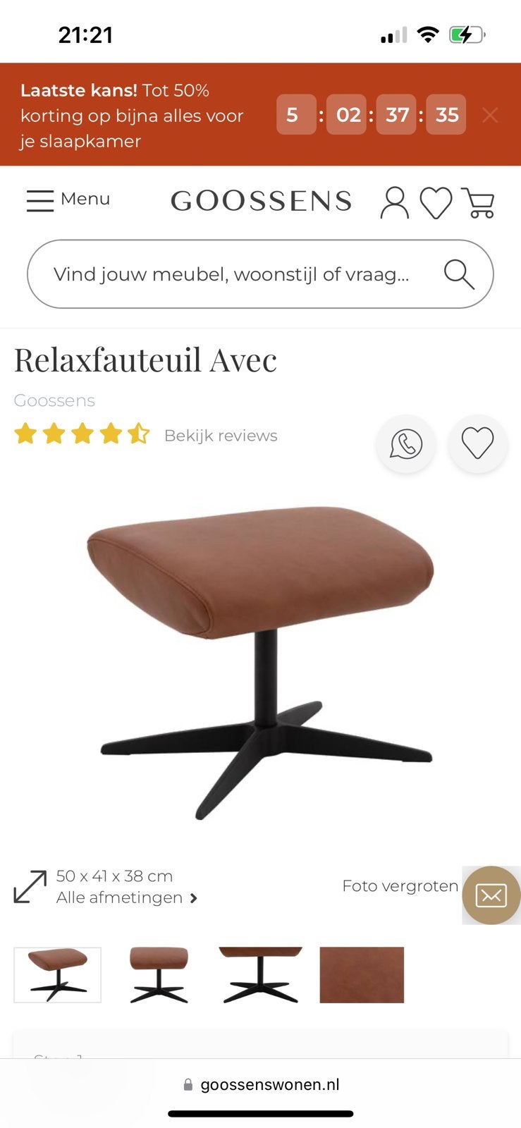 Relaxstoel Avec met hocker