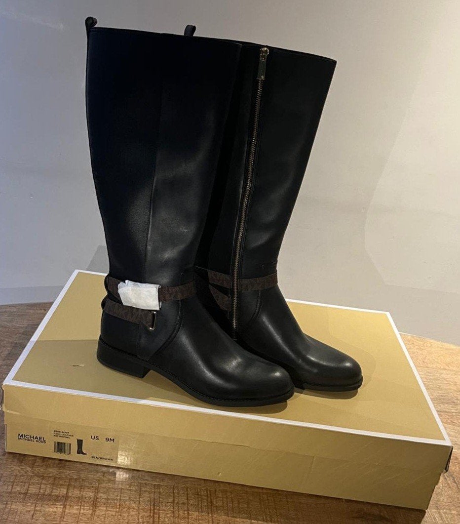 Michael kors Abigail rijlaars, Hoge laarzen, Michael Kors, Zwart, Nieuw