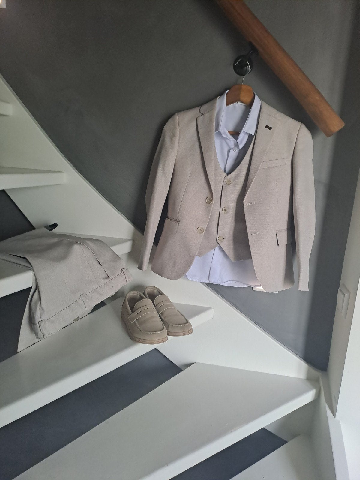 Kostuum/ pak voor jongens - Maat 116, Kinderen en Baby's, Kinderkleding | Maat 116, Ophalen of Verzenden, Zo goed als nieuw, Setje