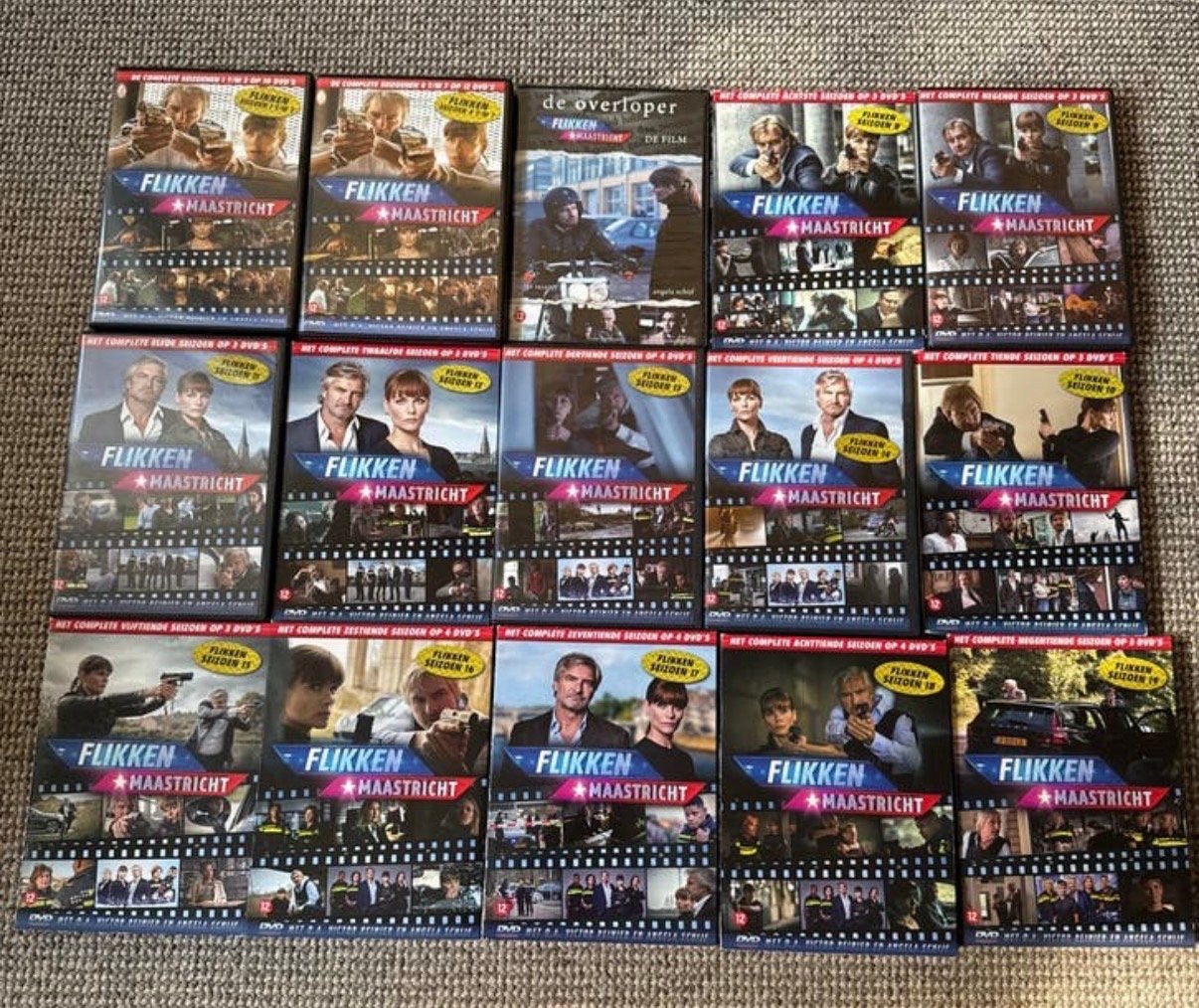 Flikken Maastricht Seizoen 1-19 + Film De Overloper DVD, Zo goed als nieuw, Vanaf 12 jaar, Complete serie, Ophalen of Verzenden