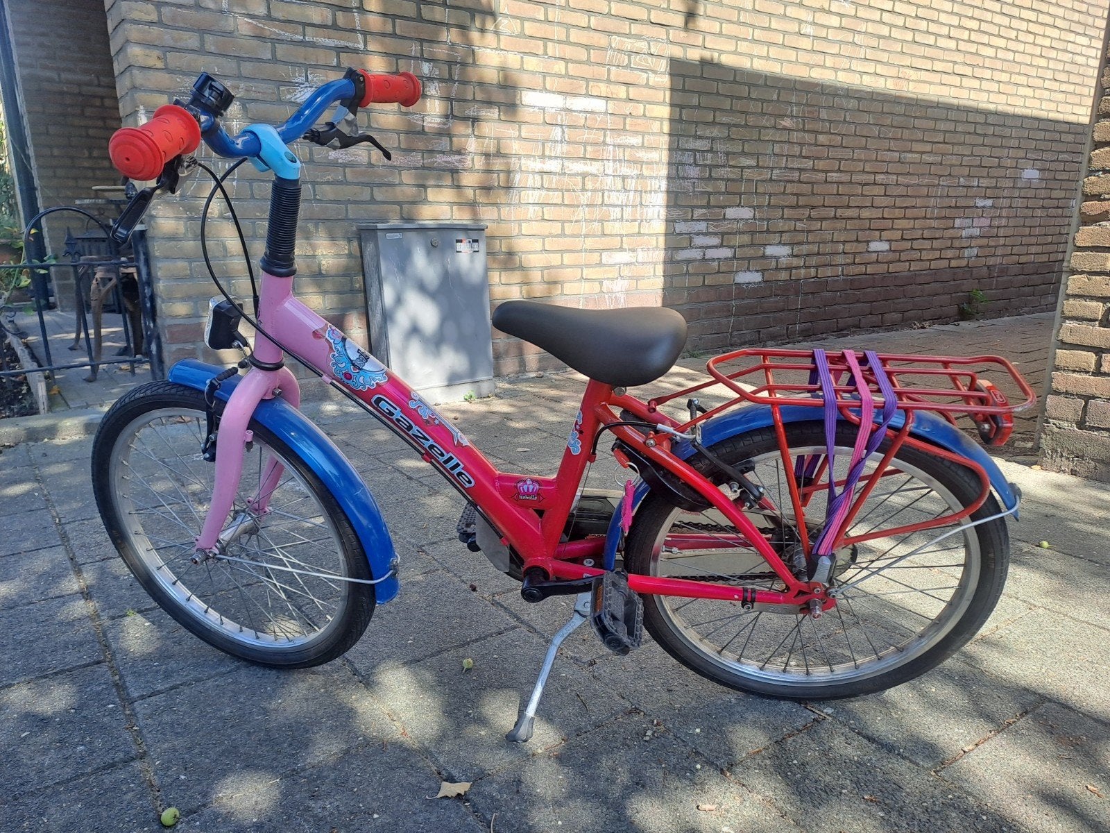 meisjesfiets Gazelle 20 inch, Fietsen en Brommers, Fietsen | Meisjes, Ophalen, Terugtraprem, Gebruikt, Handrem