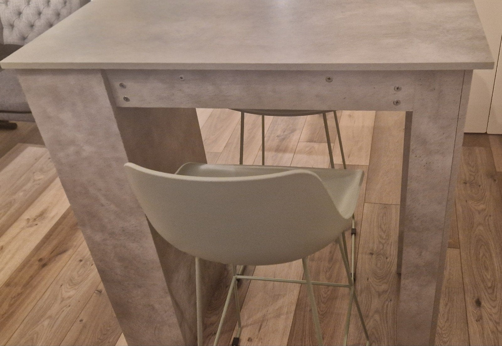 Bar tafel met 2 stoelen, Ophalen, Gebruikt, 90 cm of meer, Metaal
