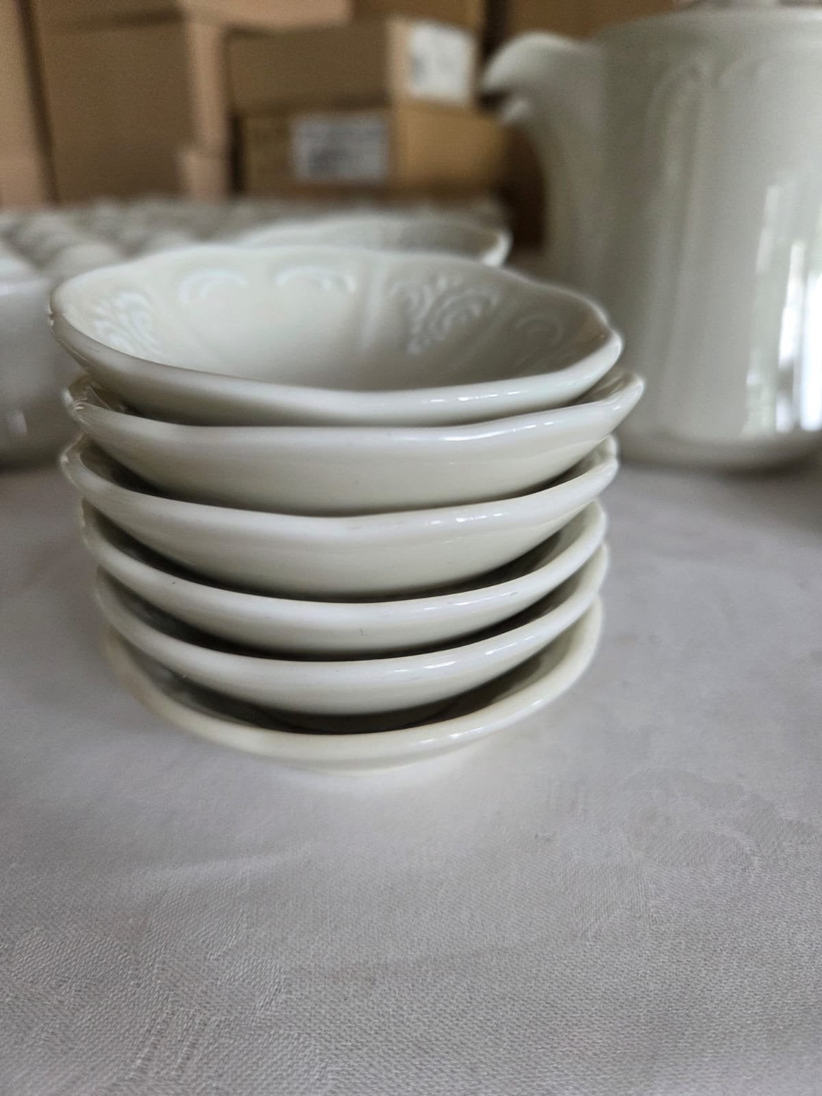 Lilien Bellevue horeca servies– Suikertip/ theetip– 12 stuks, Ophalen, Porselein, Overige stijlen
