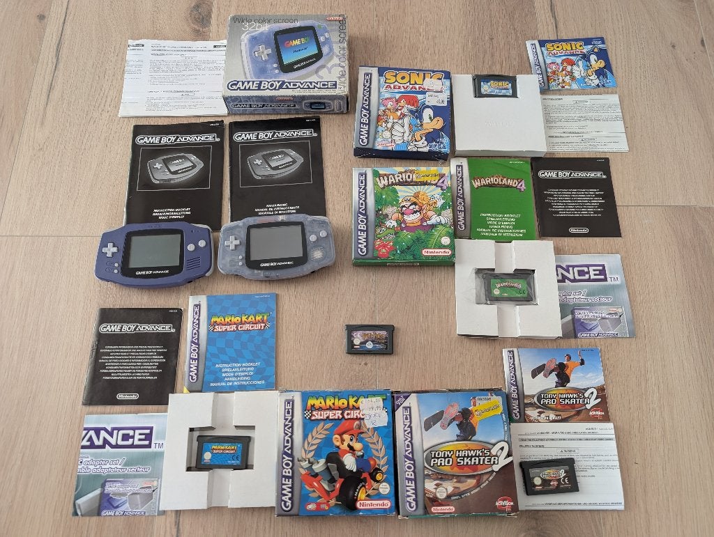 Game Boy Advance Set: Glacier + Indigo + Doos & CIB Games, Ophalen, Gebruikt, Game Boy Advance, Met games
