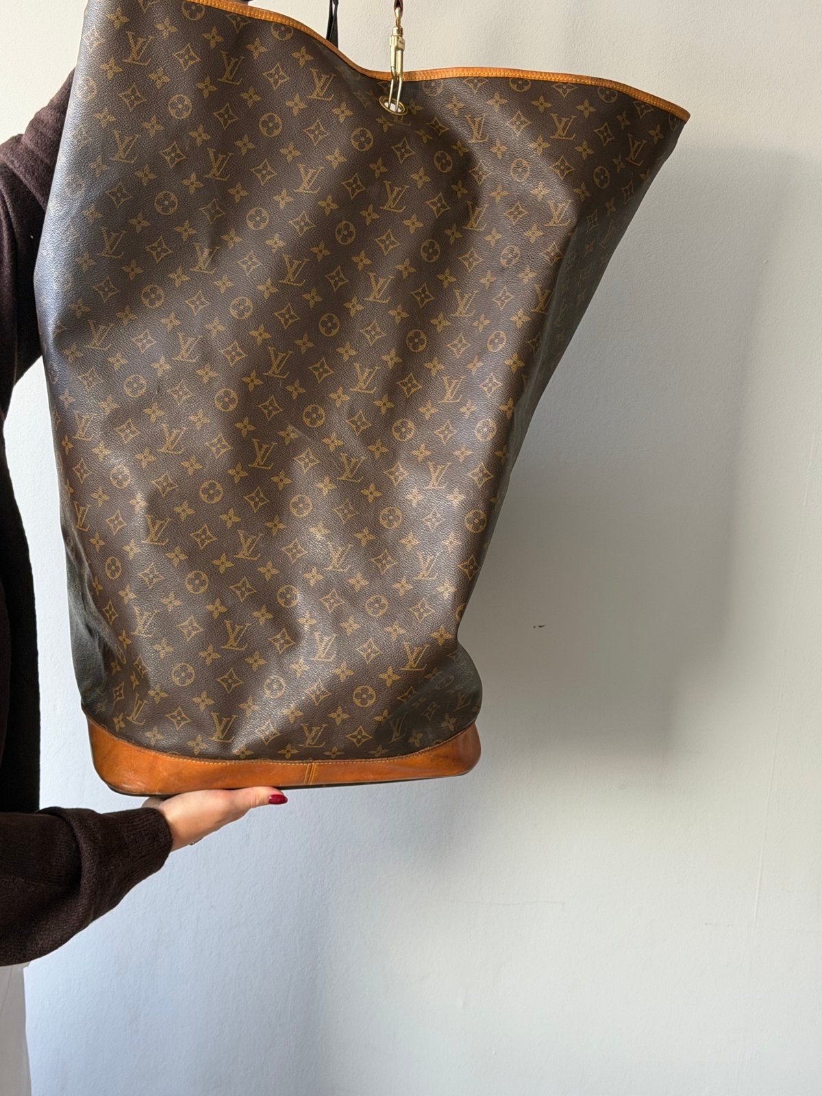 Vintage Louis Vuitton Sac Marin Monogram Canvas Tas, Ophalen of Verzenden, Gebruikt, Bruin, Overige typen