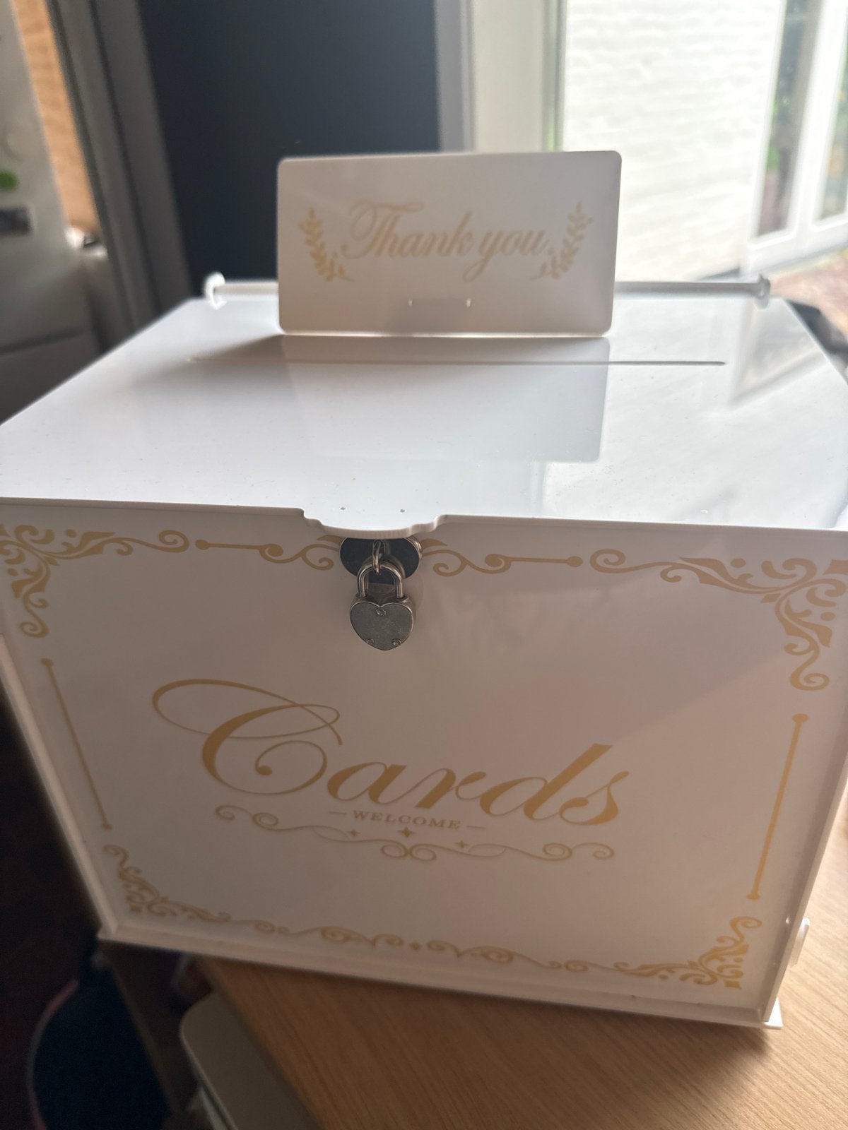Kaart / enveloppe doos voor bruiloft of feest, Ophalen of Verzenden, Zo goed als nieuw, Feestartikel, Geboorte of Huwelijk