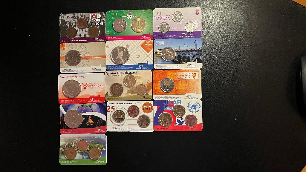 Diverse Coincards, Postzegels en Munten, Munten | Nederland, Losse munt, Euro's, Koningin Beatrix, Ophalen of Verzenden