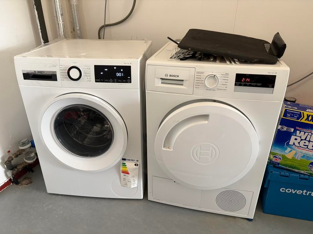 Bosch wasmachine en droger, Witgoed en Apparatuur, Ophalen, 1200 tot 1600 toeren, 8 tot 10 kg, Zo goed als nieuw