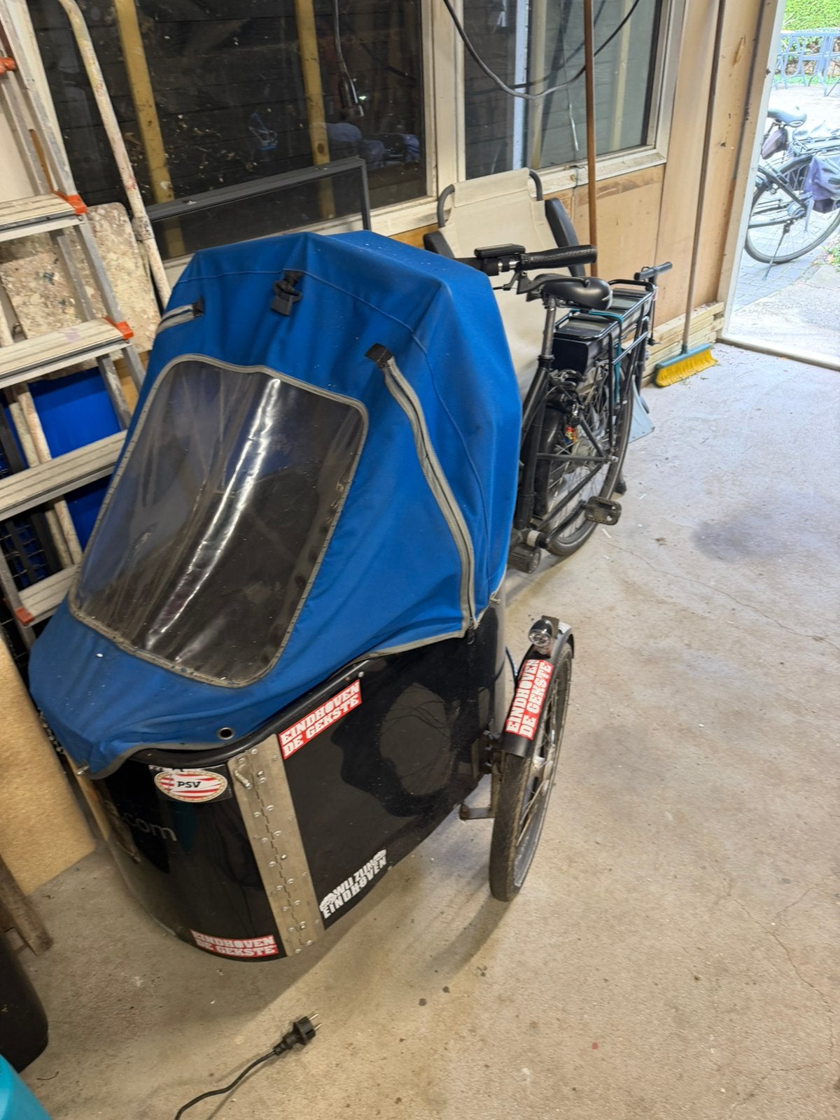 Bakfiets Nihola, Fietsen en Brommers, Fietsen | Bakfietsen, Gebruikt, Elektrisch, 2 kinderen, Schijfrem