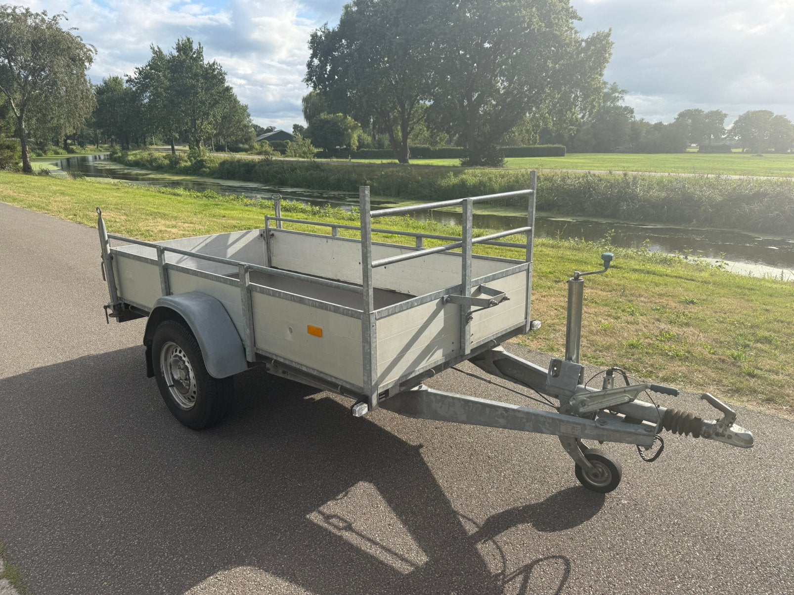 HAPERT R1350 aluminium geremde aanhanger met nieuwe bodem!, Ophalen, Gebruikt