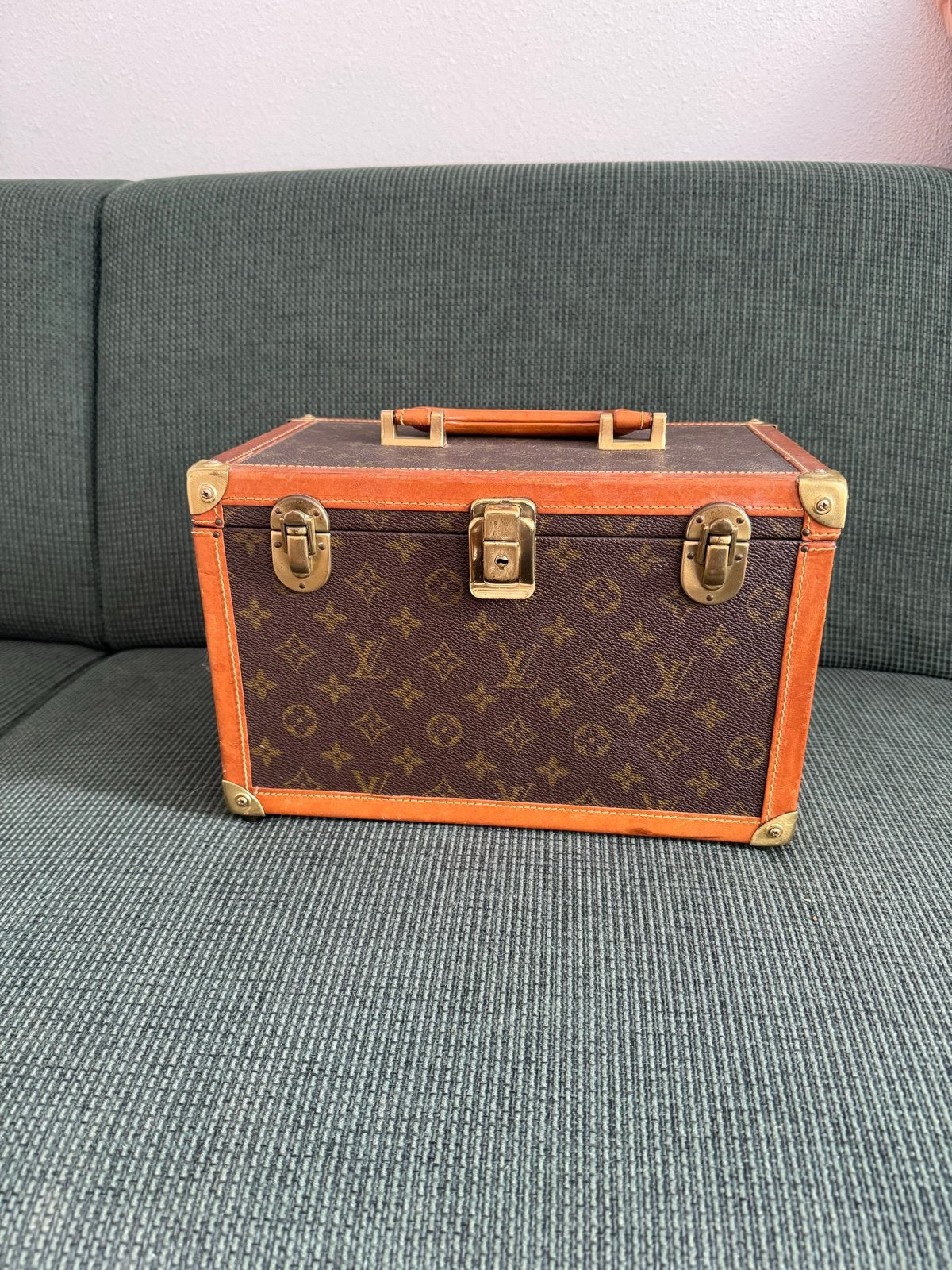 Vintage Louis Vuitton Beauty Case - Hardcase, Ophalen, Gebruikt, Bruin, Met spiegeltje(s)