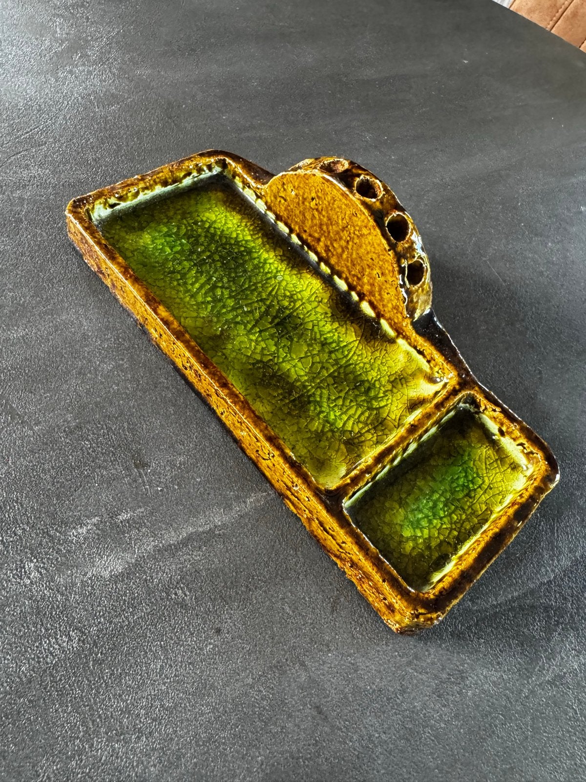 Studio keramiek pennenbakje handgemaakt, Antiek en Kunst, Kunst | Designobjecten, Meerkleurig, Handgemaakt, Ophalen of Verzenden