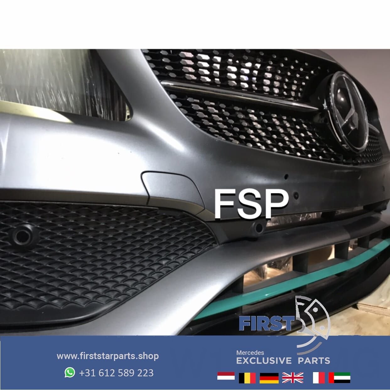 W176 FACELIFT AMG VOORKOP Mercedes A Klasse 2012-2018 GRIJS, Auto-onderdelen, Gebruikt, -, Voor, Ophalen of Verzenden