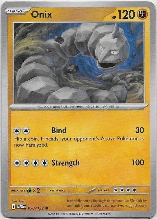 Mega Evolution,  Onix [common] 70/132, Verzenden, Nieuw, Losse kaart
