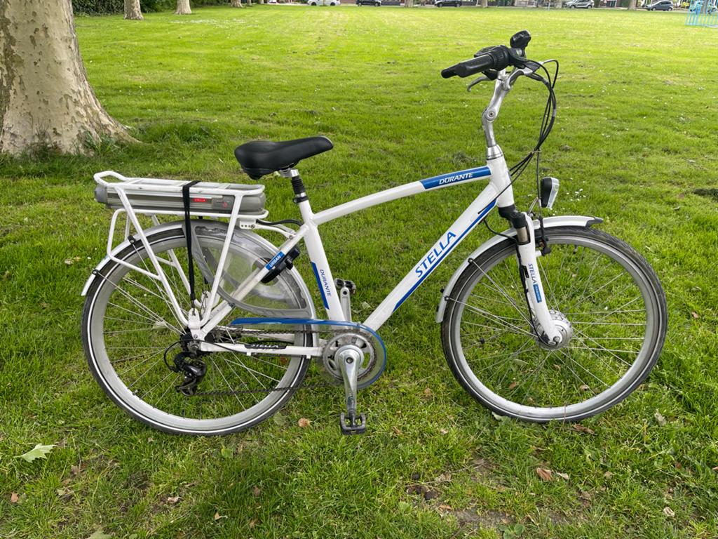 Stella Durante heren elektrische fiets, Fietsen en Brommers, Elektrische fietsen, Gebruikt, 51 tot 55 cm, 30 tot 50 km per accu