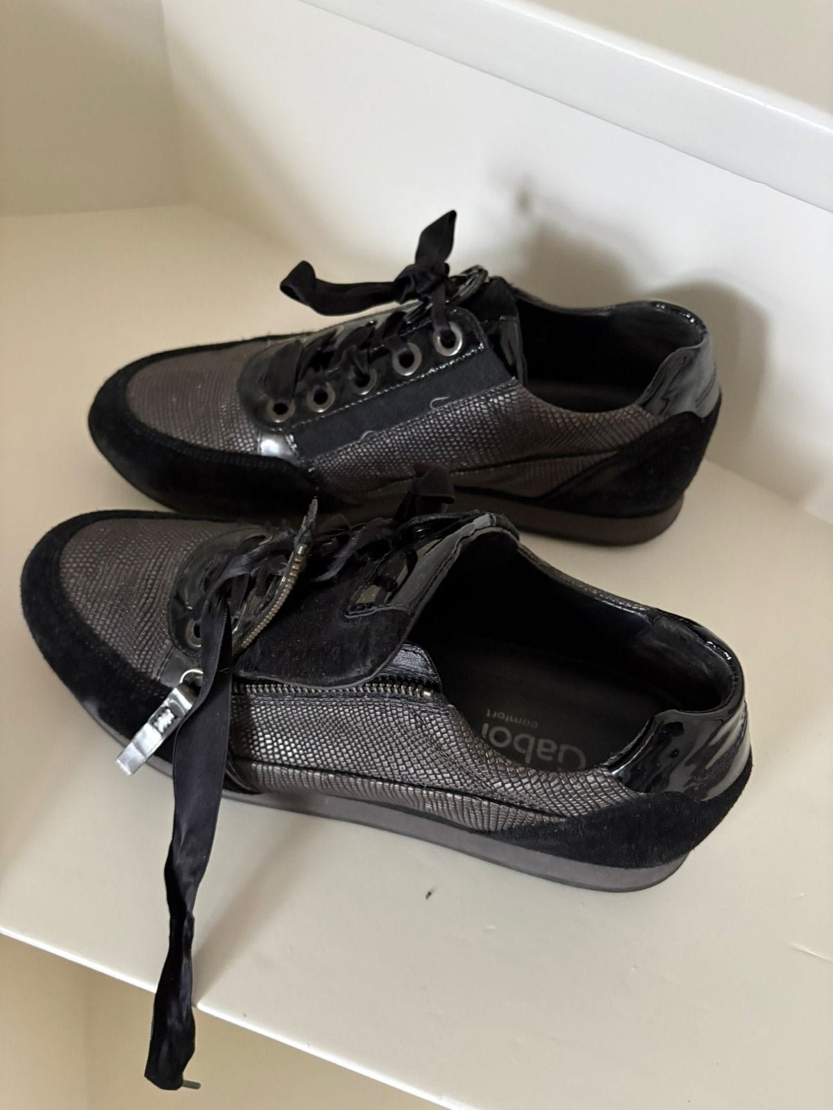 Zwarte Gabor sneakers  mt.39 (6), Ophalen of Verzenden, Gedragen, Zwart, Sneakers of Gympen