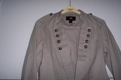 Super leuk colbert jasje Merk H&M Maat 38., Maat 38/40 (M), H&M, Beige, Ophalen of Verzenden