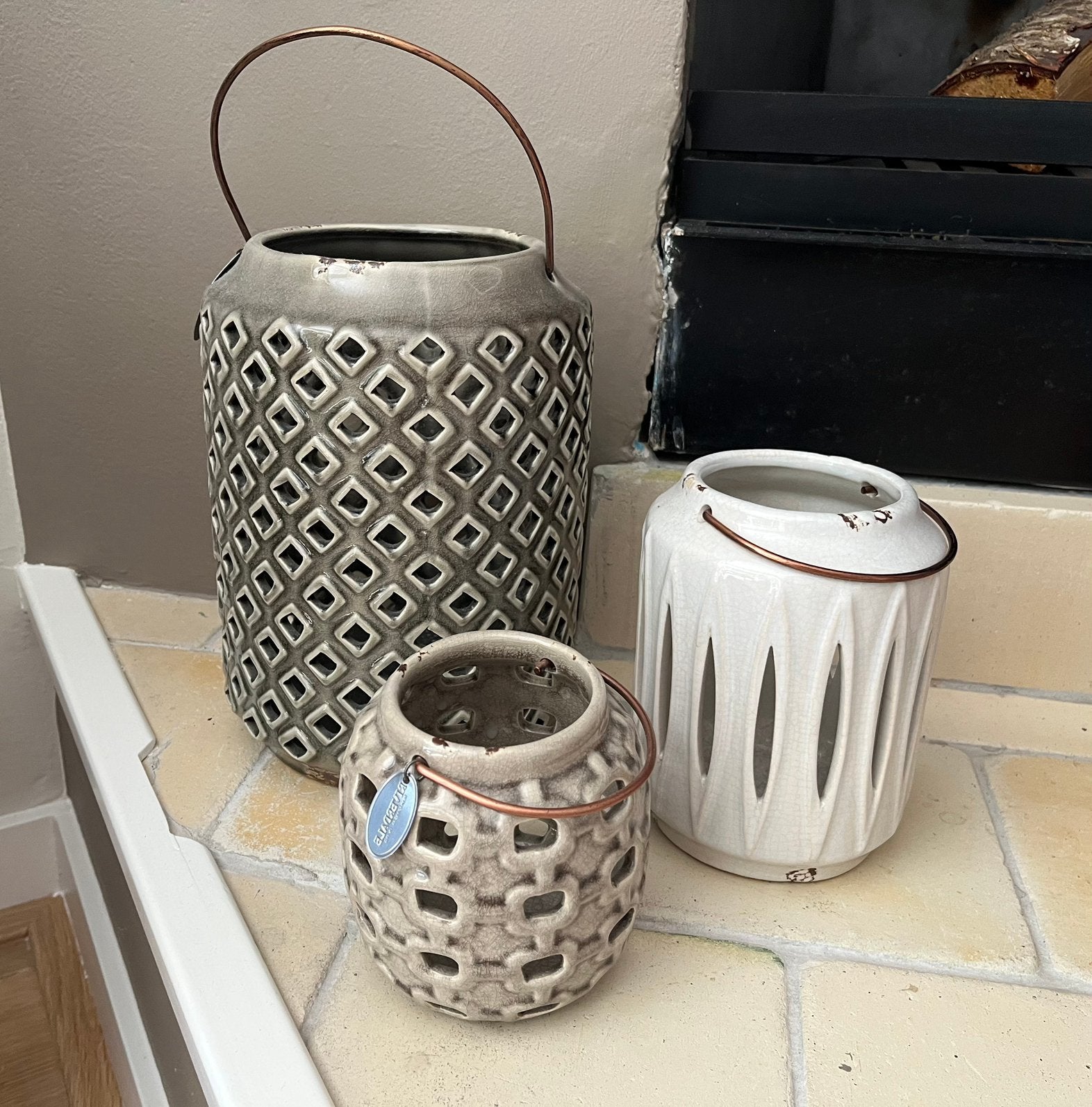Riverdale windlichten, Huis en Inrichting, Woonaccessoires | Kandelaars en Kaarsen, Ophalen, Zo goed als nieuw, Riverdale
