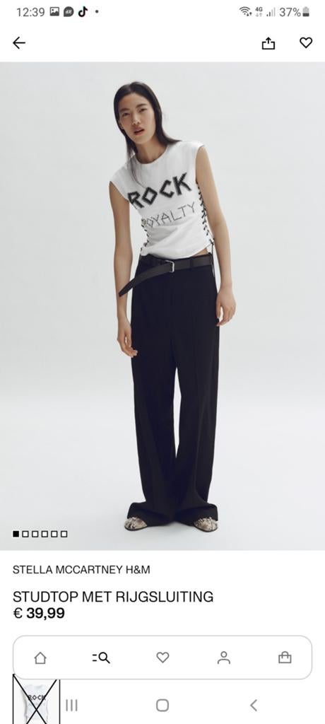Stella McCartney H&M Studtop met Rijgsluiting, Wit, Nieuw, Ophalen of Verzenden, Stella McCartney