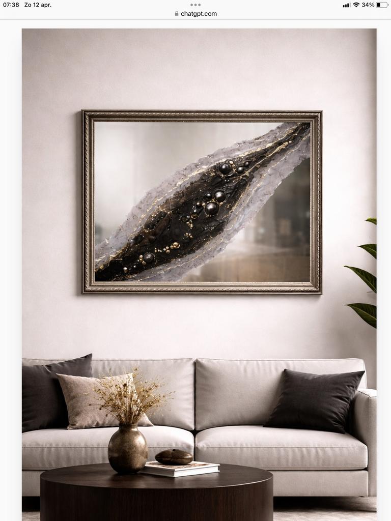 verborgen goud in spiegel, Huis en Inrichting, Woonaccessoires | Wanddecoraties, Ophalen of Verzenden, Zo goed als nieuw
