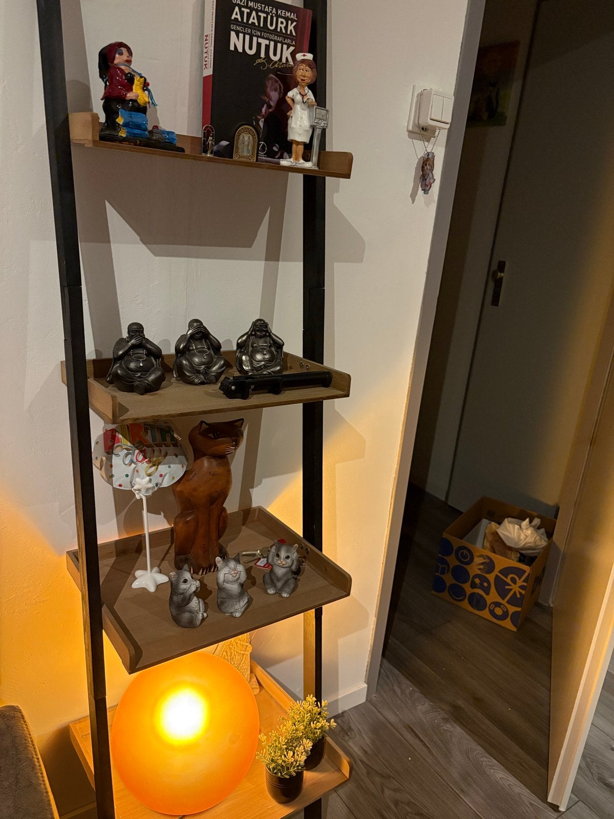Decoratieve ladderrek, Ophalen, Metaal, Industrieel, Gebruikt