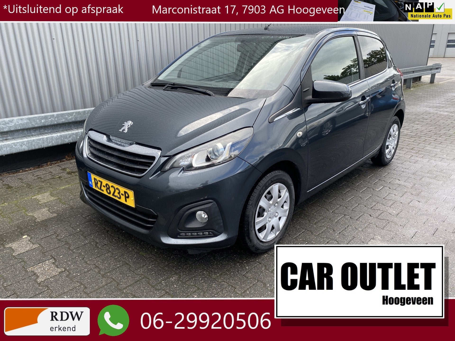 Peugeot 108 1.0 e-VTi Active 5-Drs, A/C, DAB+, Carplay, Cam., Auto's, Voorwielaandrijving, Stof, Gebruikt, Euro 6