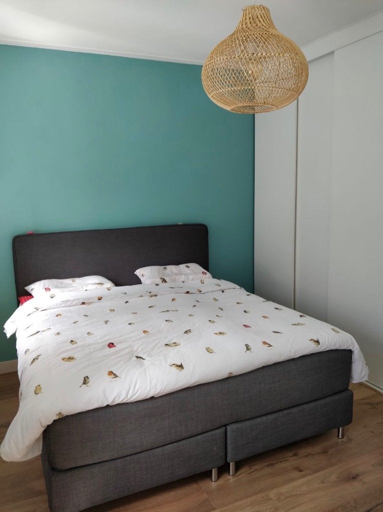IKEA Dunvik boxspringhoes 180x200 – complete set, Huis en Inrichting, Slaapkamer | Boxsprings, Gebruikt, 180 cm, 200 cm, Tweepersoons