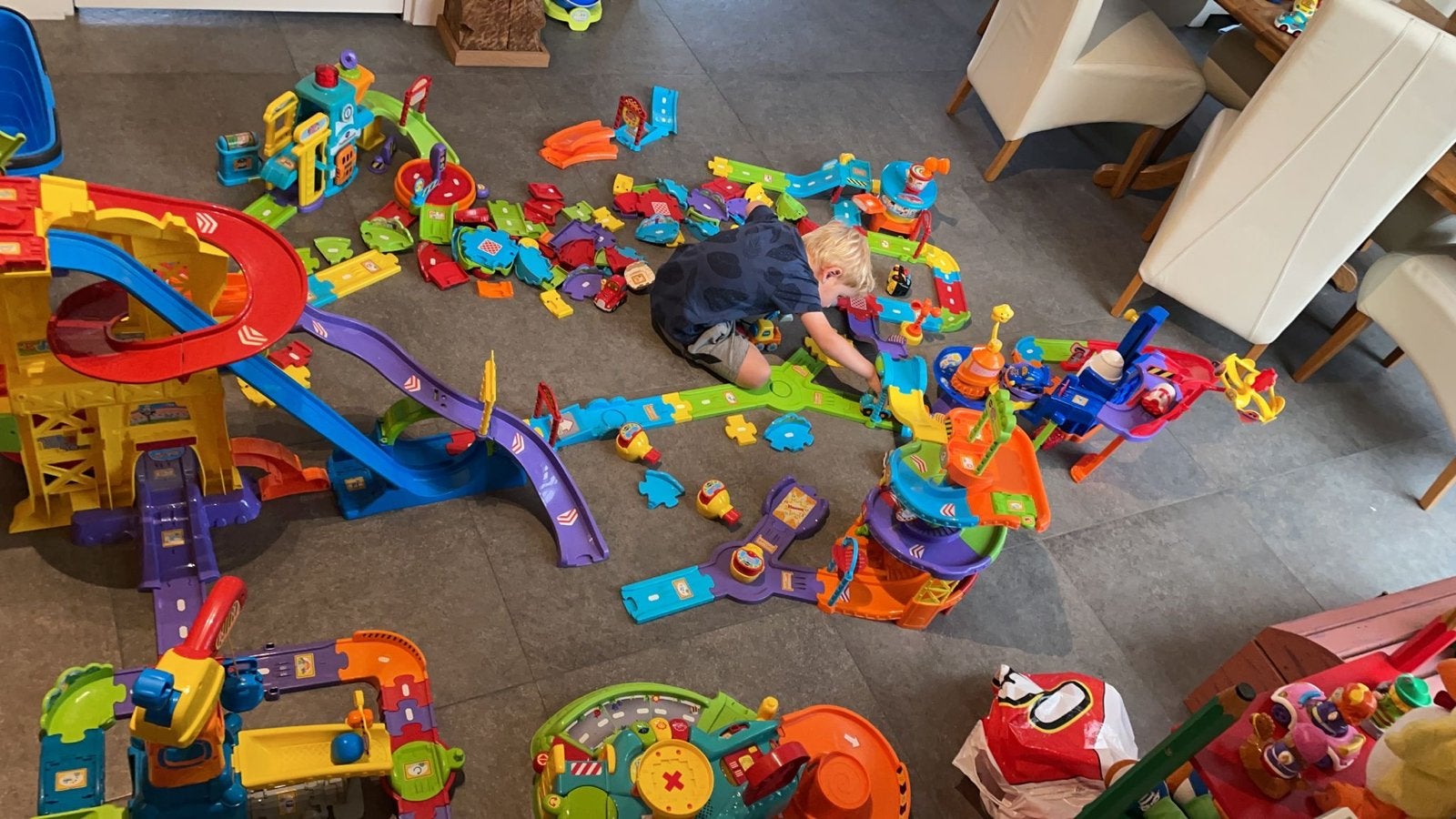 Vtech Toet Toet Auto's Grote Baan met 50 Voertuigen, Overige merken, Zelf te bouwen, Ophalen of Verzenden, Elektrisch