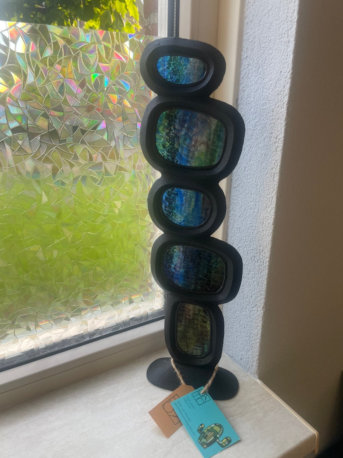 Kunst Sculptuur + gekleurd glas div. modellen woonaccessoire, Antiek en Kunst, Antiek | Woonaccessoires, Ophalen