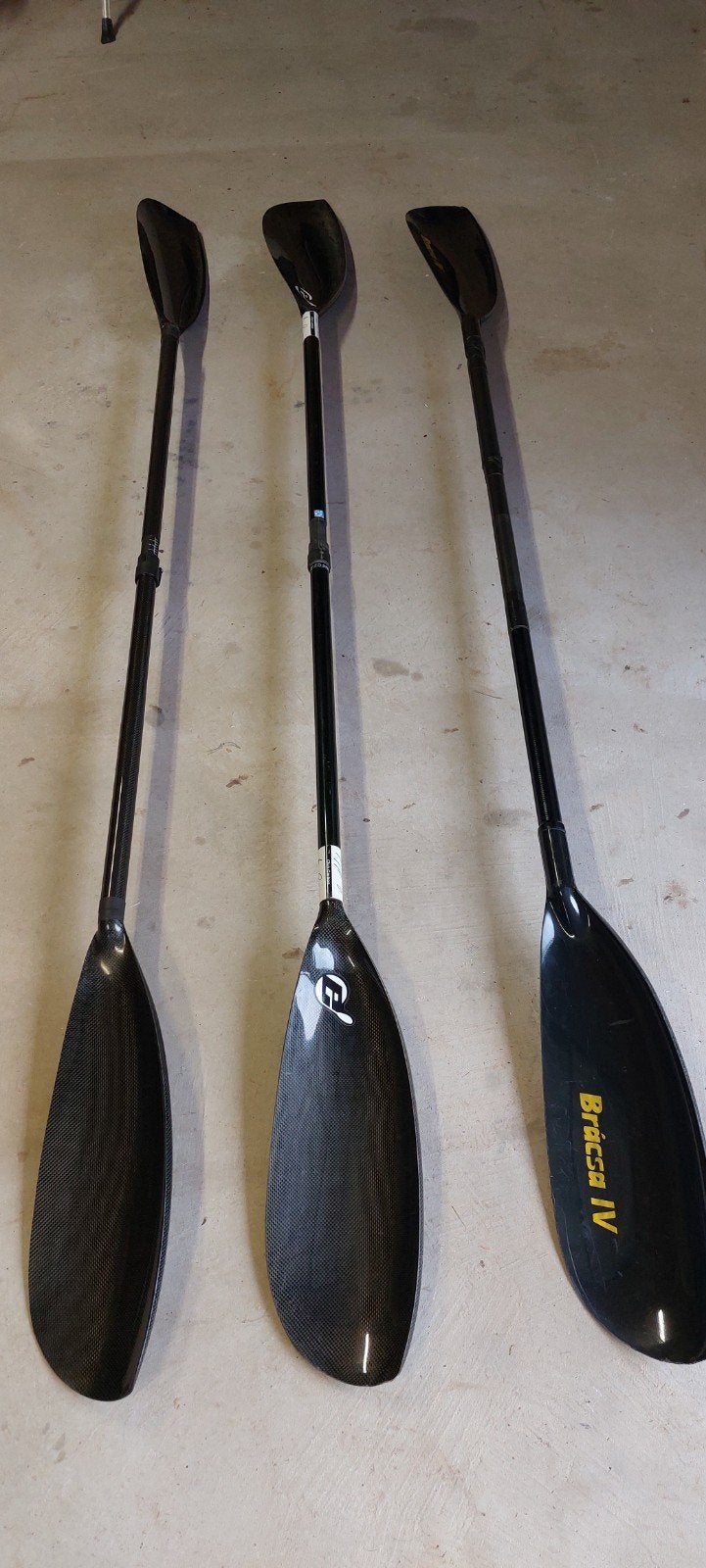 Carbonpeddels, de twee linkerpeddels gereserveerd., Watersport en Boten, Kano's, Ophalen, Nieuw, Eén persoon, Overige typen