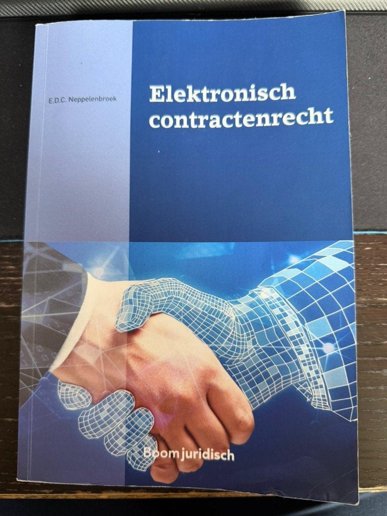Elektronisch contractenrecht 1e druk en 2e druk (documenten), Boeken, Ophalen of Verzenden, E.D.C. Neppelenbroek, Gamma, WO