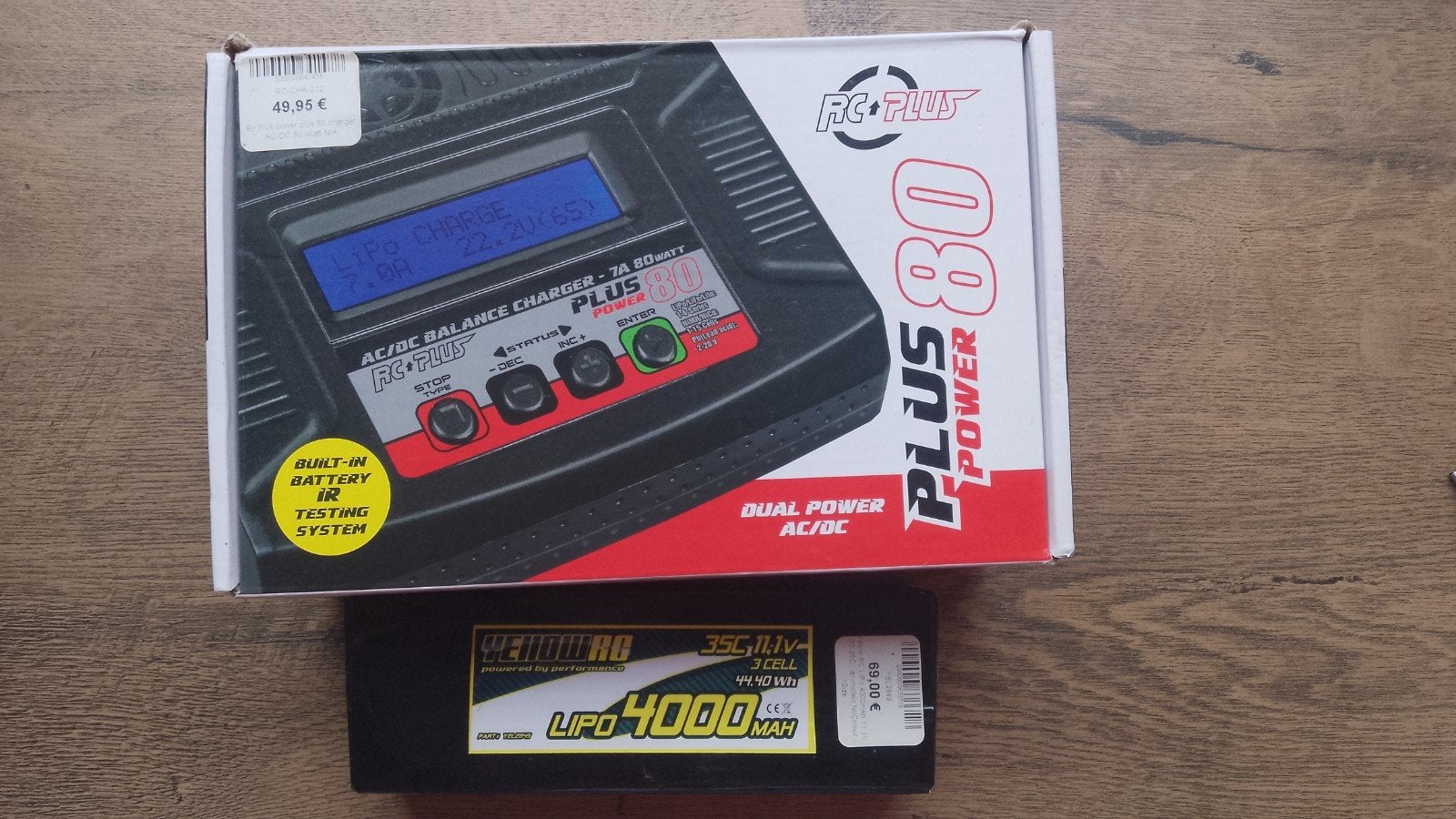 3s Yellow RC Lipo + Lader, Ophalen, Zo goed als nieuw