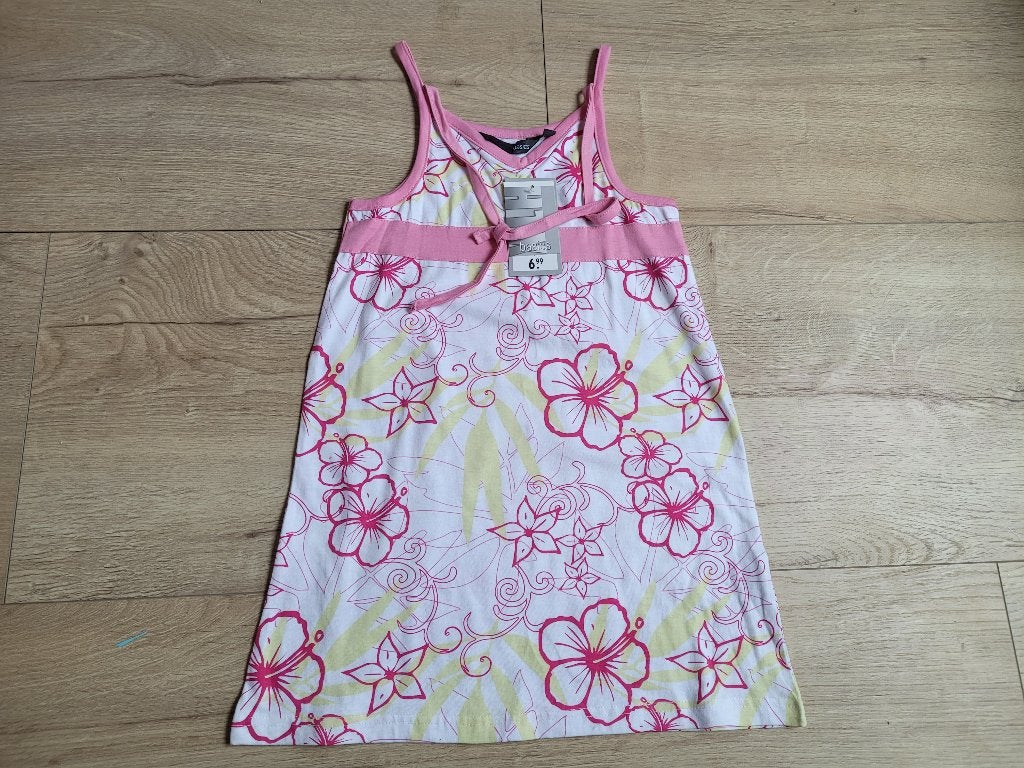 HTX wit roze jurkje met print maat 134/140 *nieuw* ~ PB2017, Kinderen en Baby's, Kinderkleding | Maat 134, Meisje, Nieuw, Ophalen of Verzenden